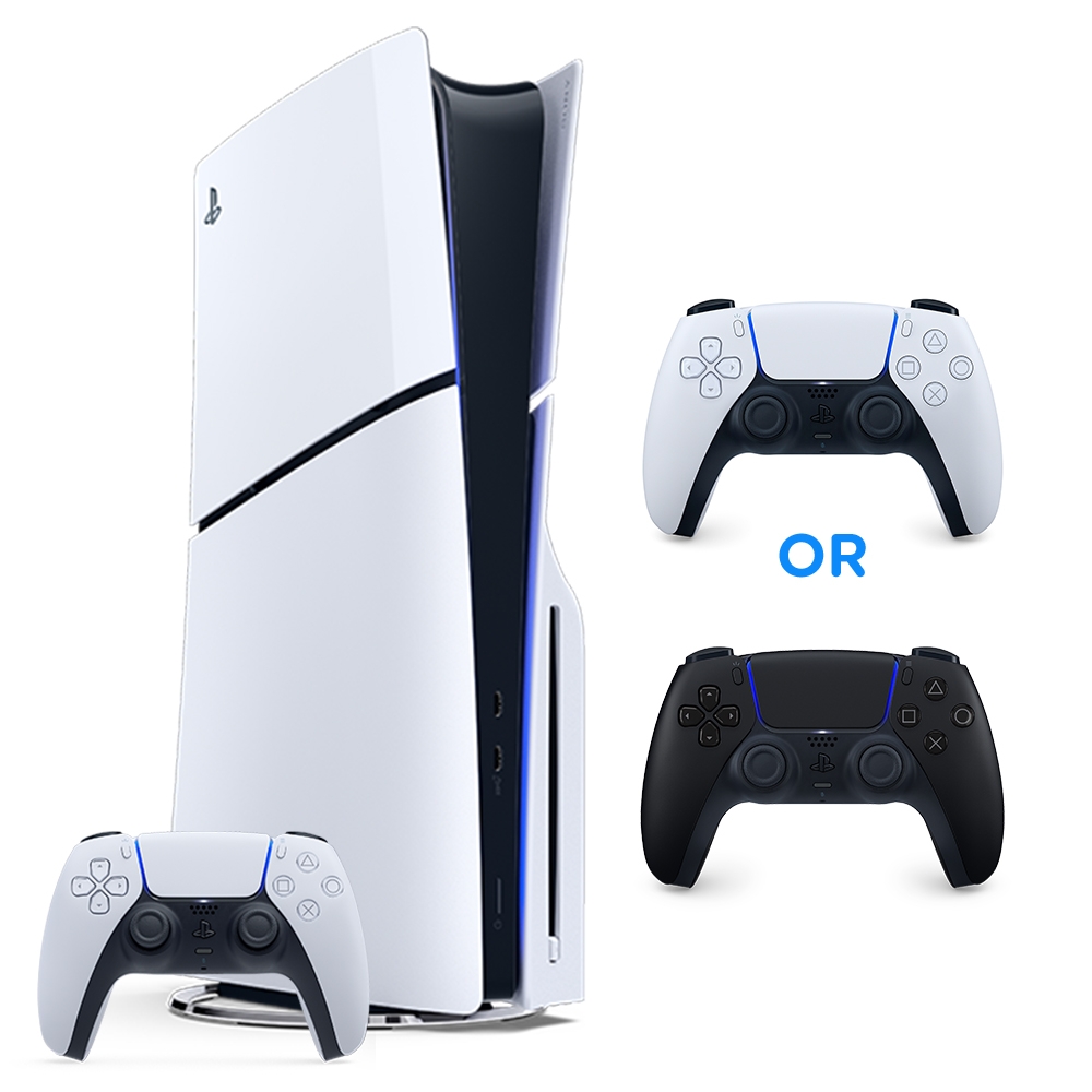 PS 5 Konsole (Slim) & zusätzlicher DualSense Wireless-Controller