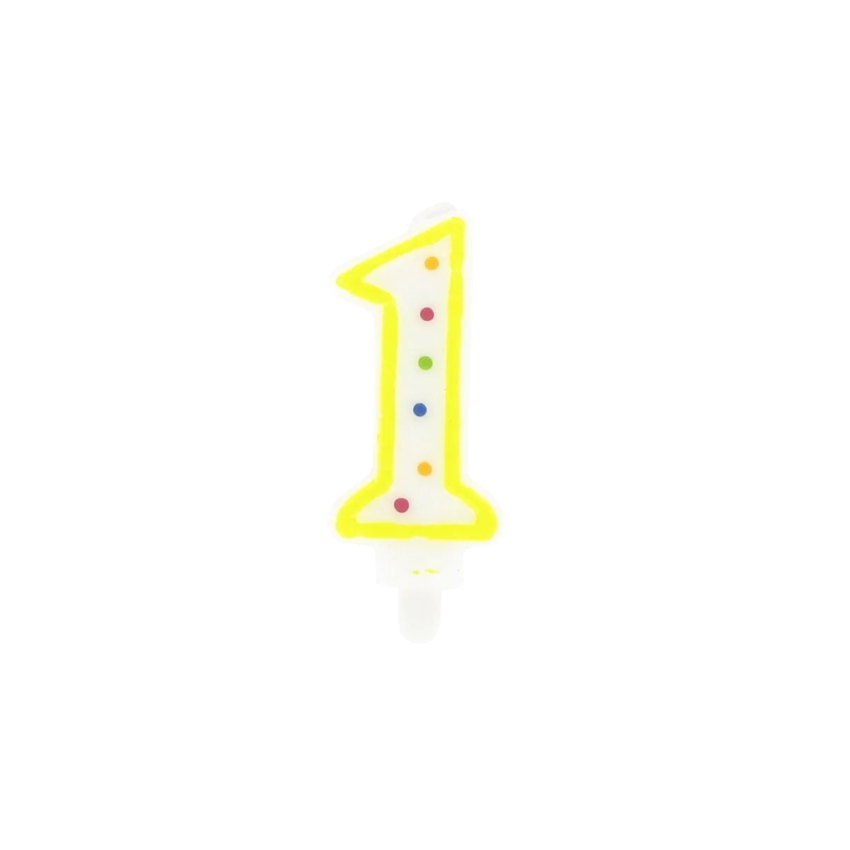 Bougie anniversaire chiffre 1 Rio Party Fackelmann