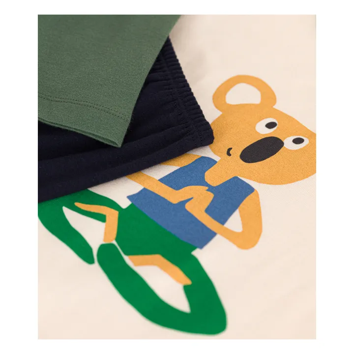 Petit Bateau Ensemble Pyjama Manane Koala | Vert kaki