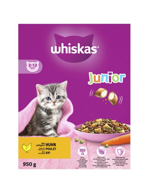Whiskas Brokjes Junior Kip - Kattenvoer