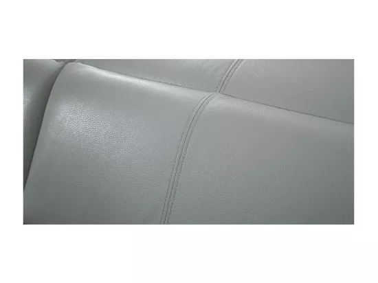 Fauteuil cuir Design GARLIK Gris perle
