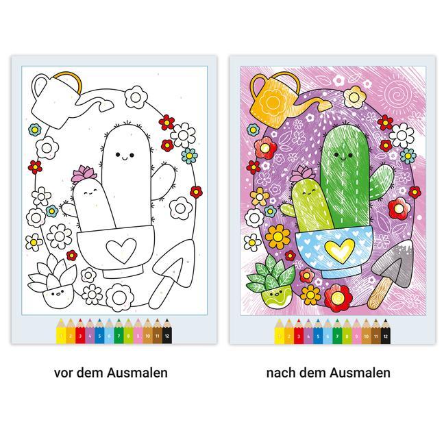 Ravensburger CreArt Malen nach Zahlen ab 5: Kawaii Süße Freunde, Malbuch, 24 Motive