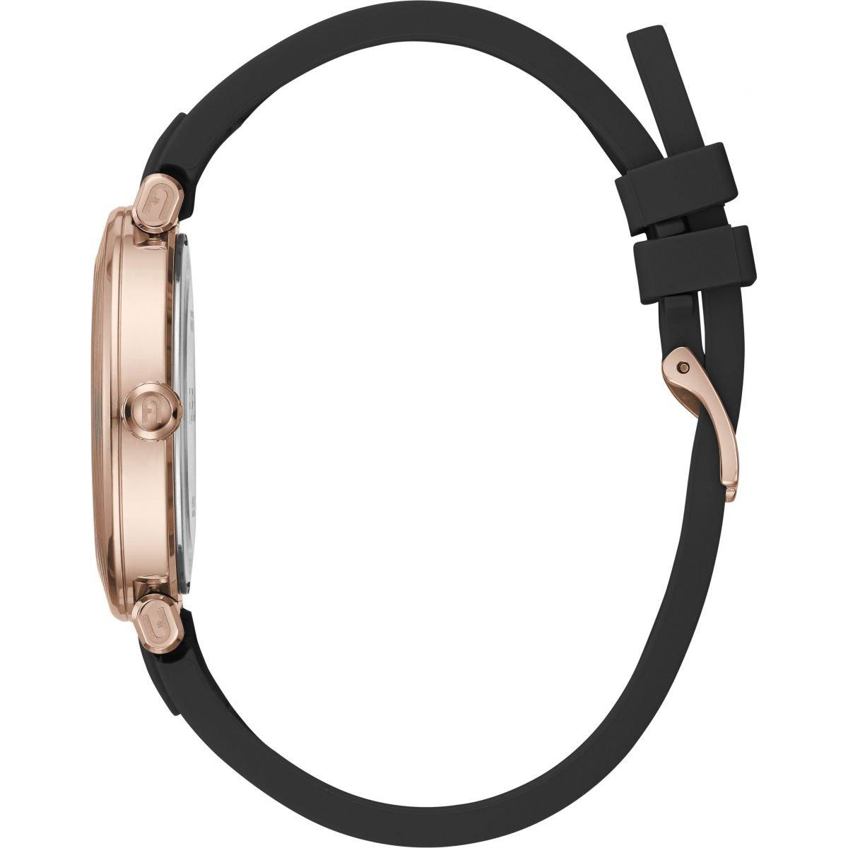 Furla Ladies Furla Block Black Rose Watch WW00011002L3
