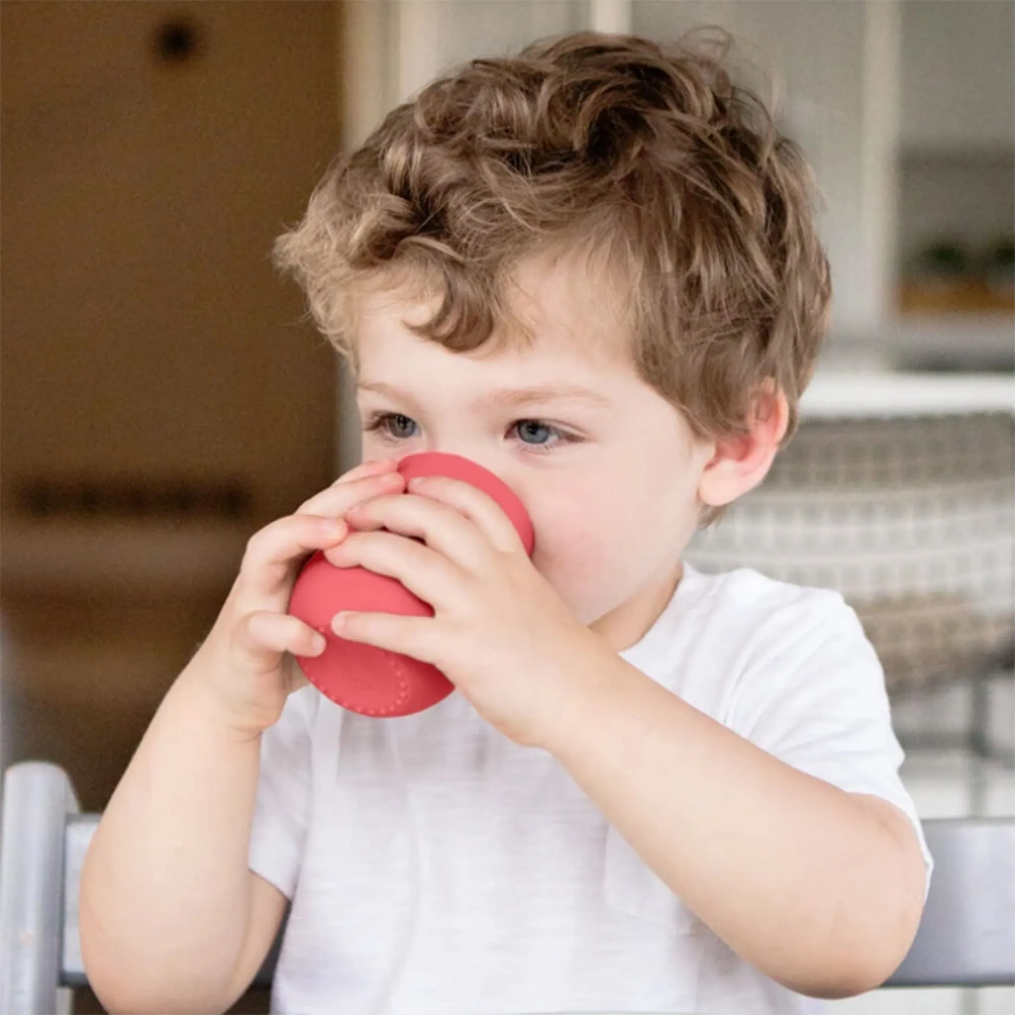 EZ PZ Fun Verre d'Apprentissage en Silicone Tiny Cup - Corail