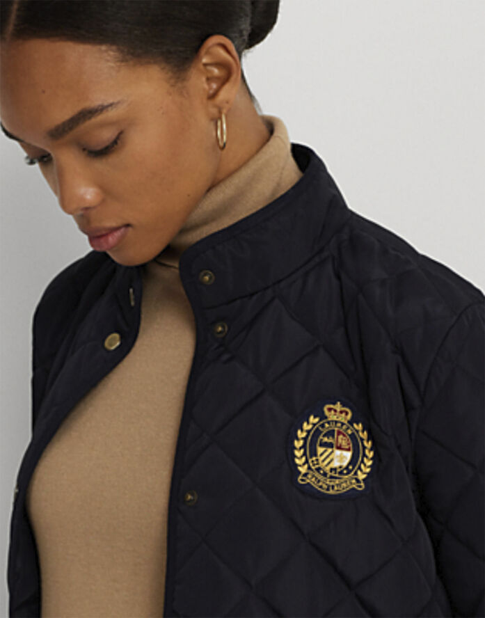 Lauren Ralph Lauren RECYCL SATIN FINISH-SNP FRT CRSD QL Dk navy