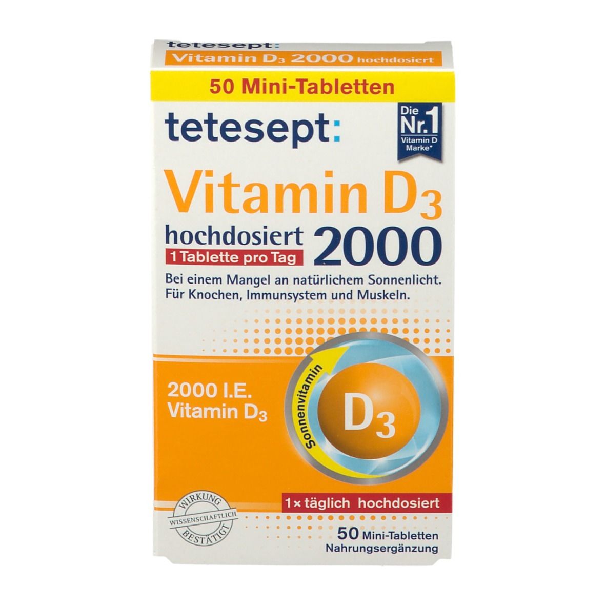 tetesept® Vitamin D3 2000 hochdosiert