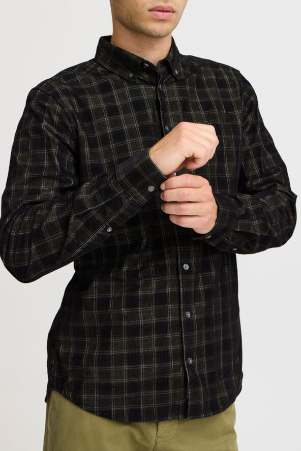 Casual Friday CFANTON LS BD checked corduroy shir Capulet olive