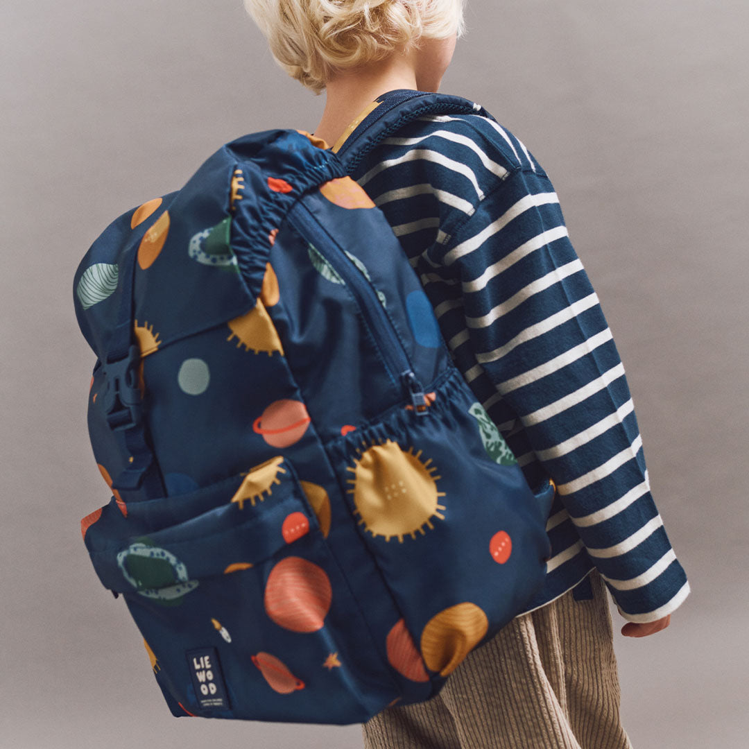 liewood kinderrugtas johnny - universe classic navy - 36 cm