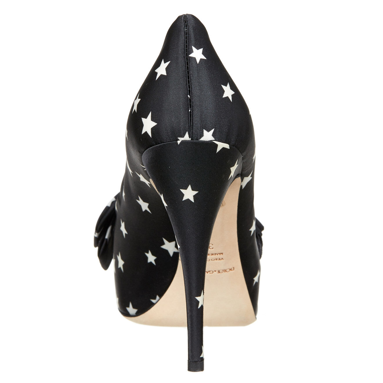 Dolce & Gabbana Escarpins Dolce & Gabbana étoilés noir/blanc - Talons 12 cm