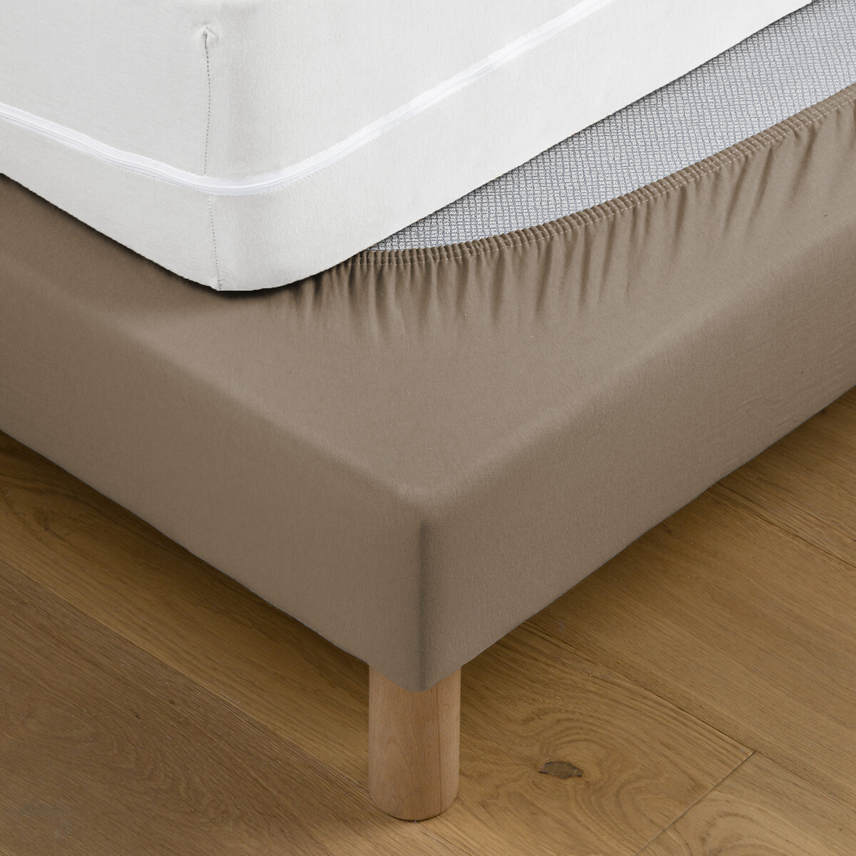 LA REDOUTE INTERIEURS<br>Capa box spring em jersey 100% algodão resistente aos ácaros Alt.30cm