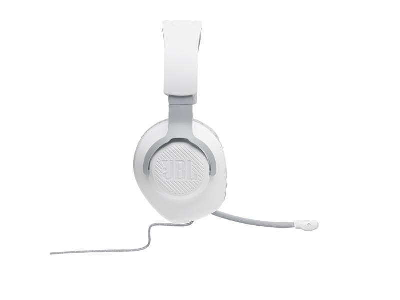 JBL Headset Quantum 100 Weiss Kabelgebundenes Over-Ear-Gaming-Headset mit abnehmbarem Mikro