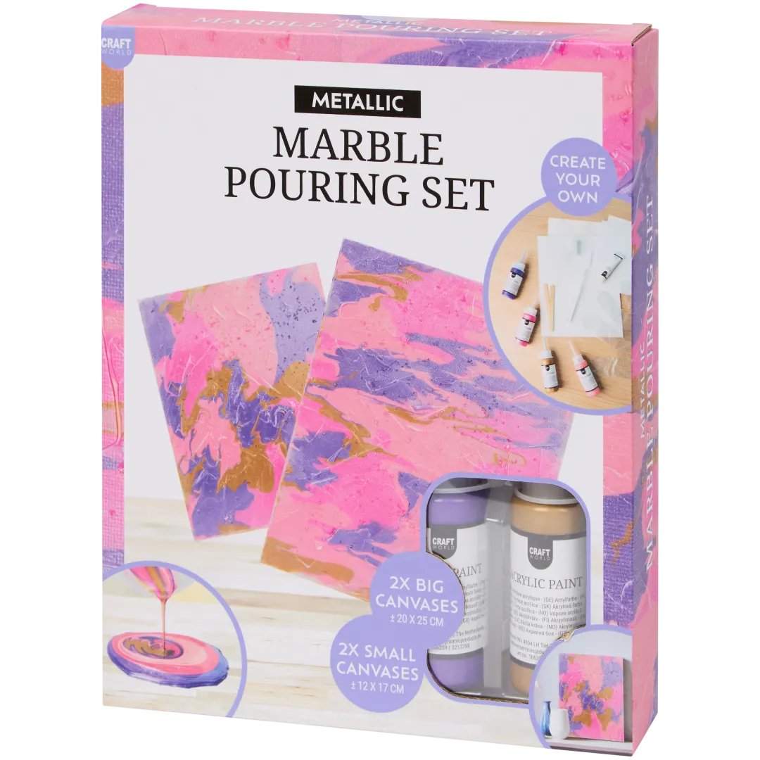 Kit peinture à marbrure Craft World