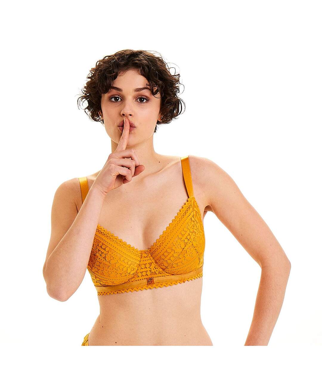 Soutien-gorge corbeille jaune Imprévu