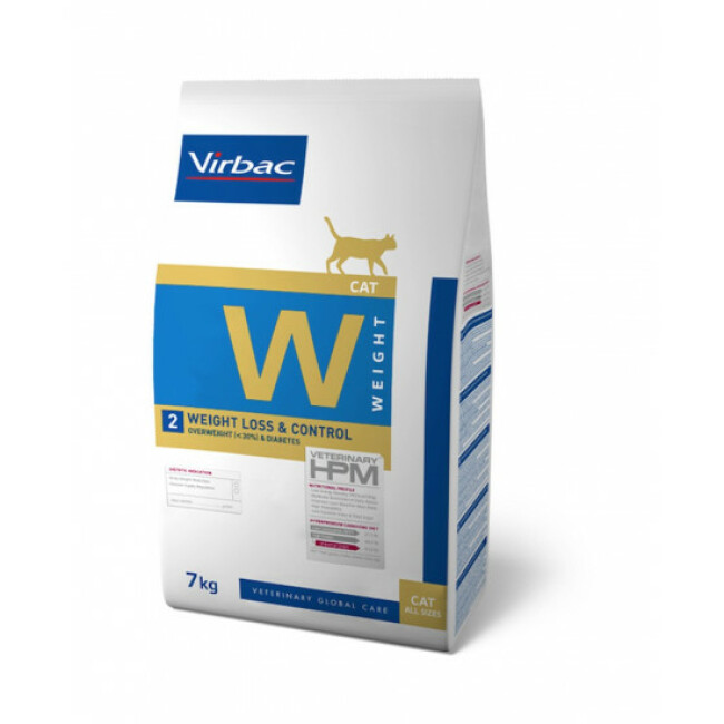 Croquettes Virbac HPM Weight Loss & Control W2 pour chat