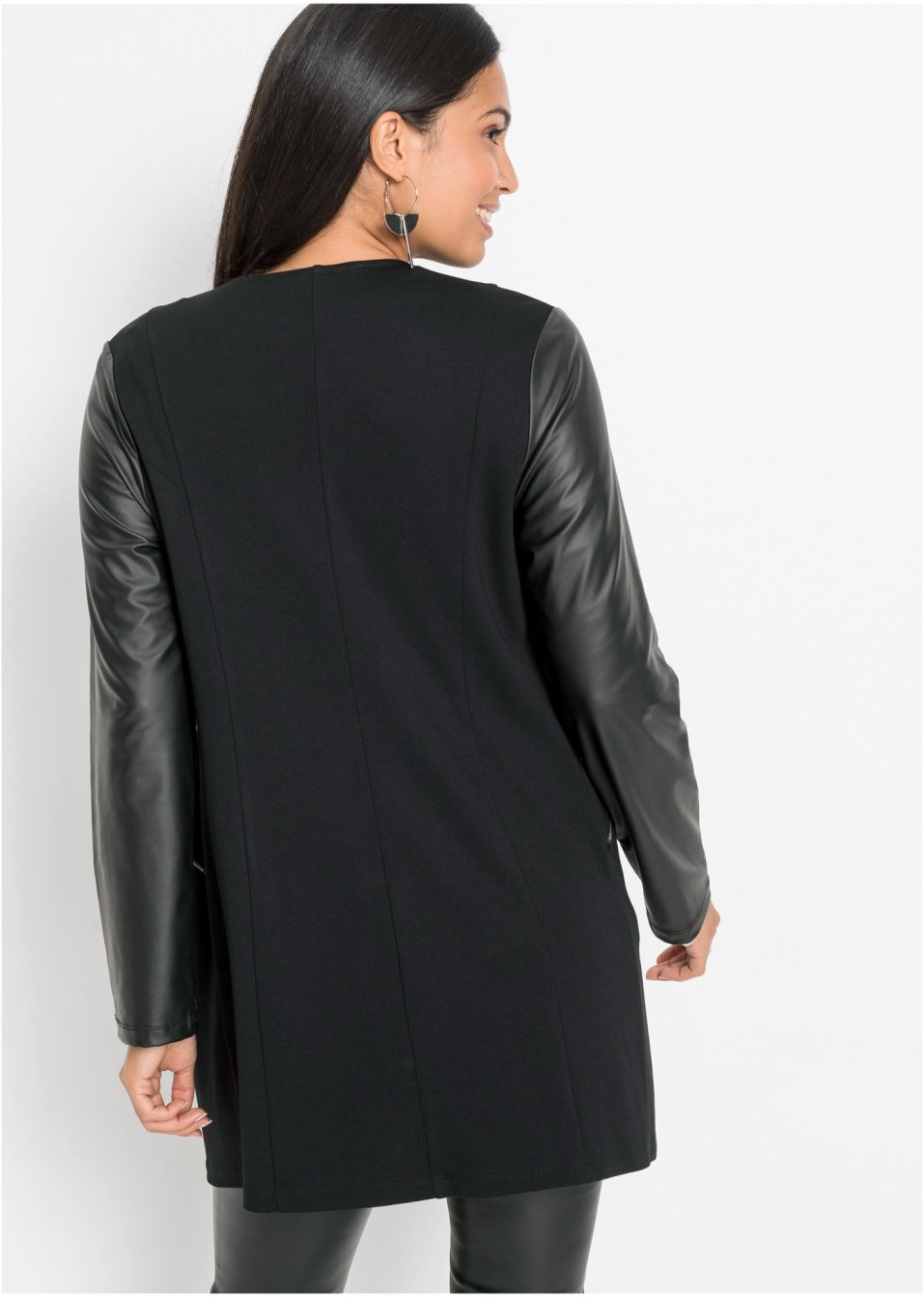 Veste à manches contrastantes