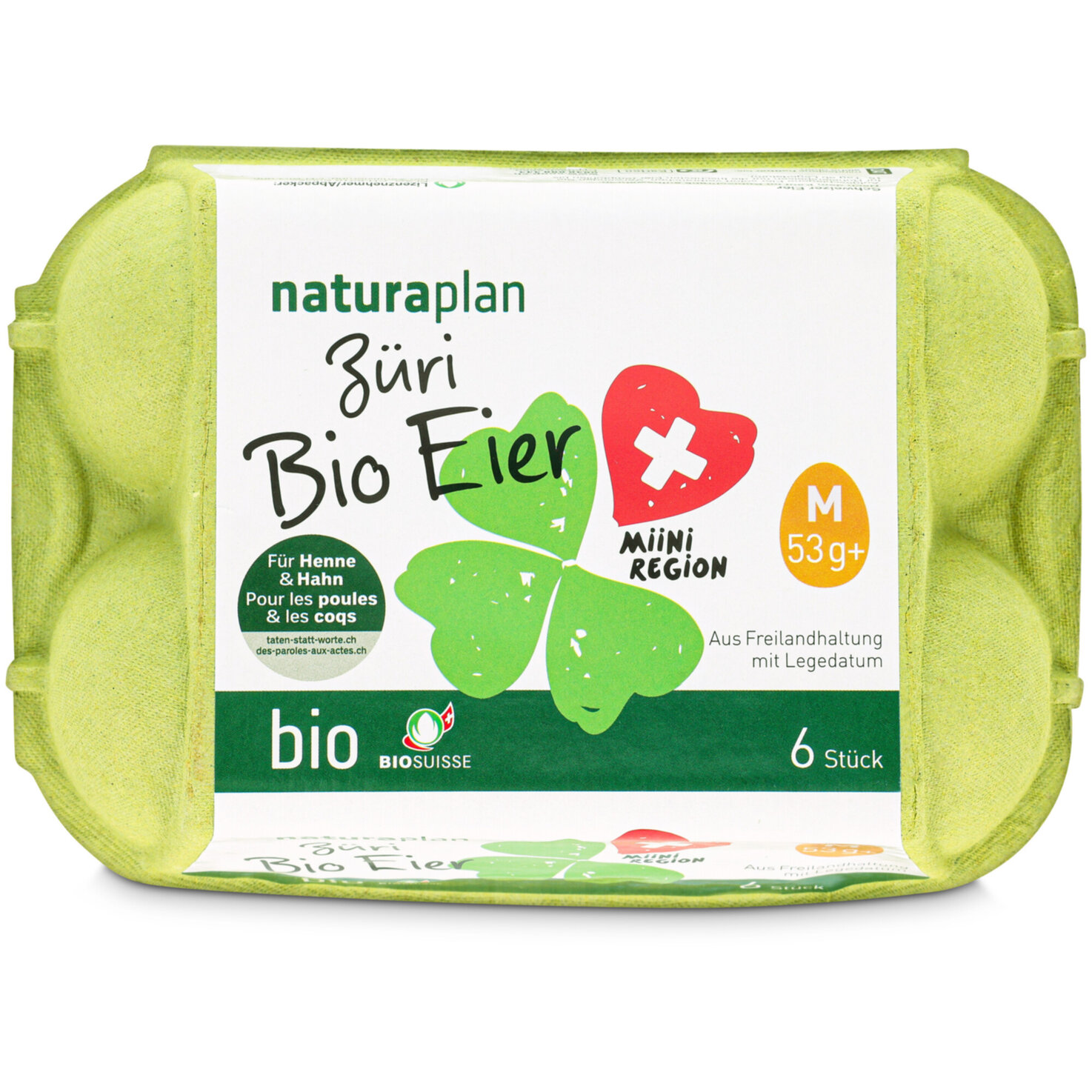 Naturaplan Bio Regio Eier Züribiet 53g+ 6 Stück