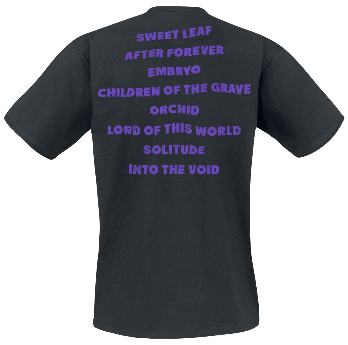 Master Of Reality Tracklist | Black Sabbath T-Shirt Manches courtes