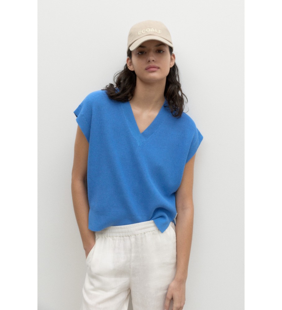 Colete de malha azul lilás ECOALF