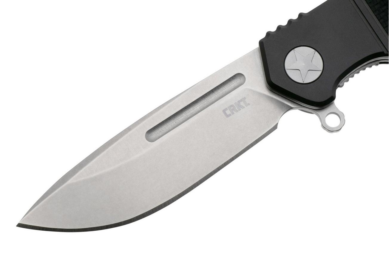 CRKT Homefront Compact K246KXP Stonewashed CPM S35VN, Black G10, zakmes, Ken Onion design