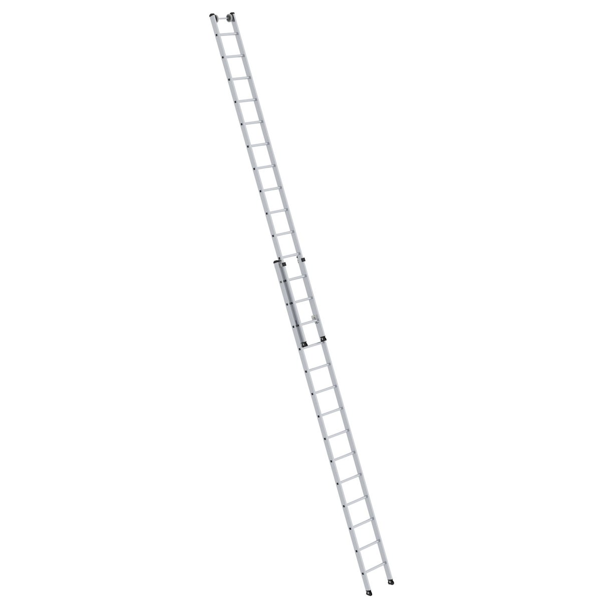 MUNK Aluminium Uitschuifladder, 2-delig, zonder dwarsbalk, 2x14 sporten