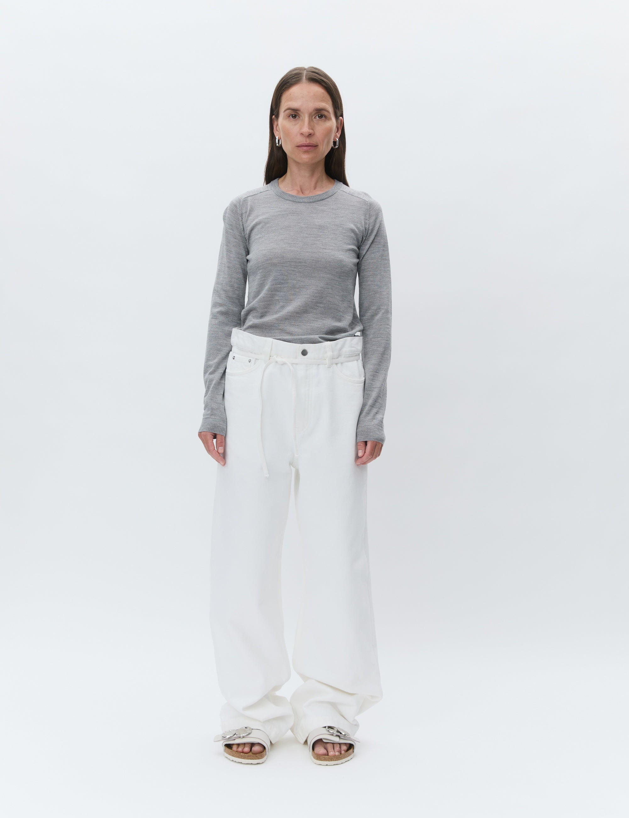 DAY Birger et Mikkelsen  Annabelle uldstriktrøje - Medium grey melange