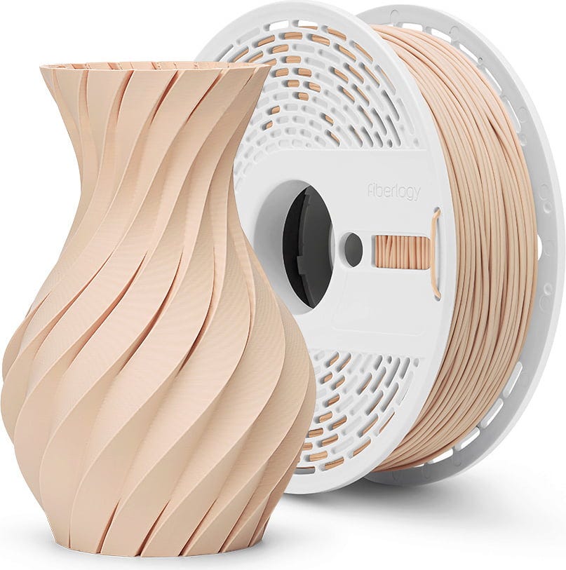 Fiberlogy  Matte PLA Beige, 1,75 mm / 850 g    Leicht zu druckendes PLA mit matter Oberfläche in Beige