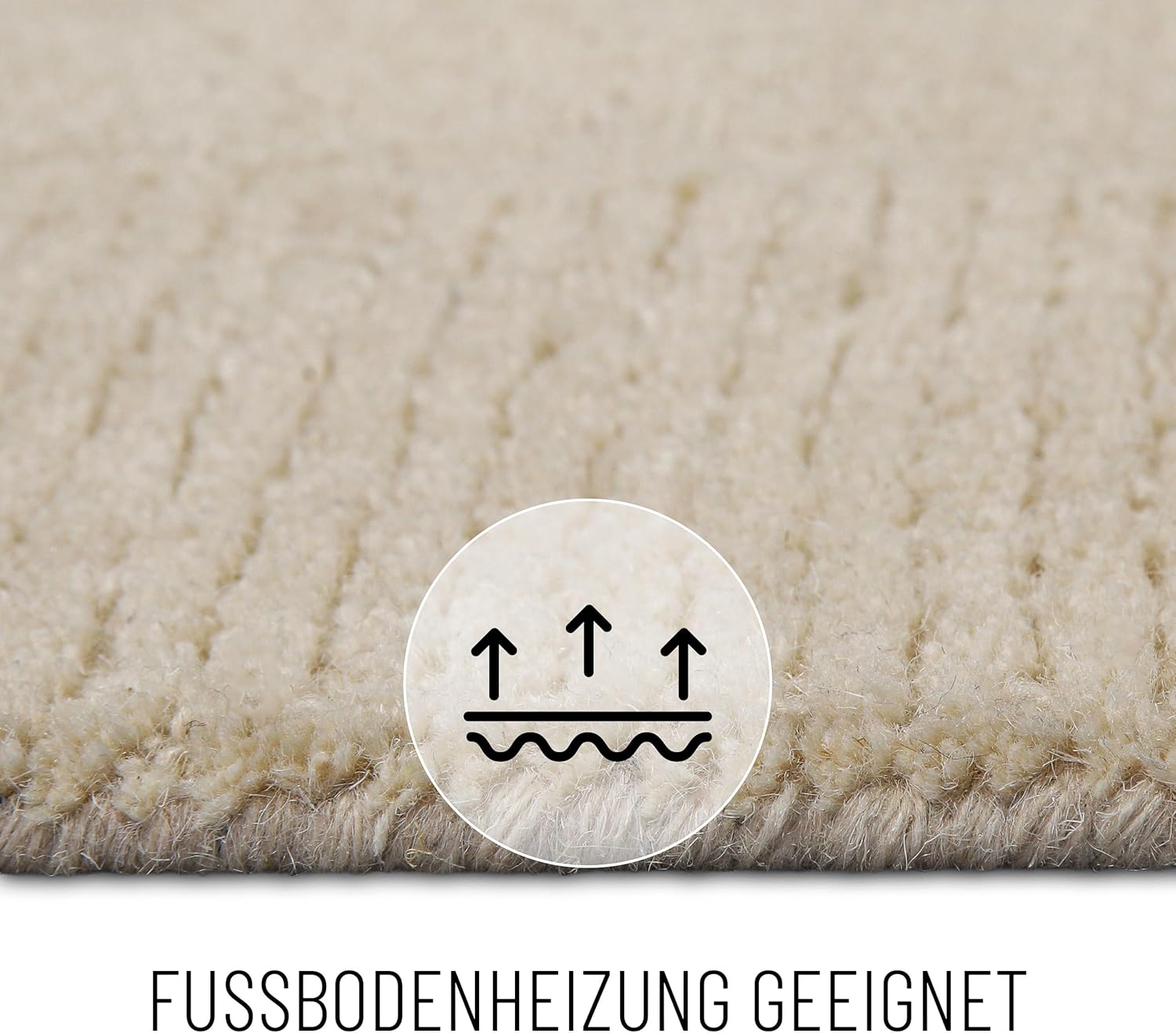Wecon Home Kurzflorteppich Dodo – Handgetufteter Teppich aus Schurwolle – Asymmetrisch geformt – Oeko-TEX® Standard 100 & GoodWeave Zertifiziert – Natürlich, modern & markant (110 x 170 cm, beige)