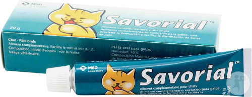 MSD Savorial Pâte Orale Pour Chat Régurgitation Boule De Poil Tube 20g