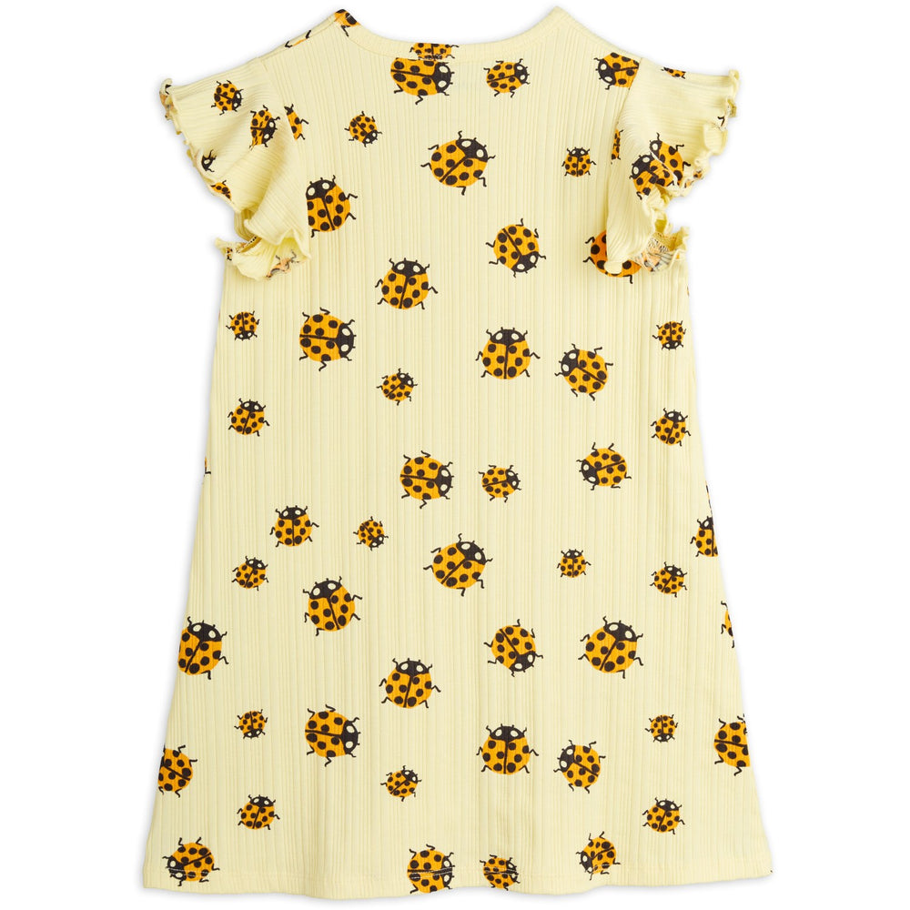 Køb Mini Rodini Yellow Ladybugs AOP Wing Kjole