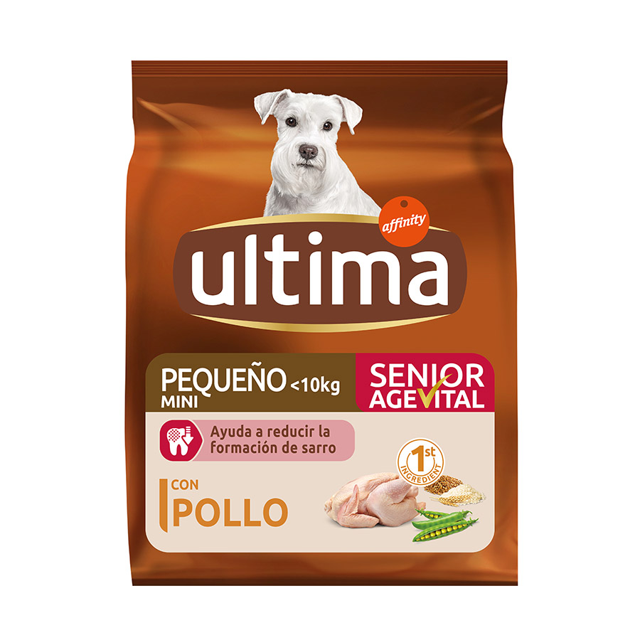 Ração para cães Affinity Ultima Senior Mini com sabor de frango