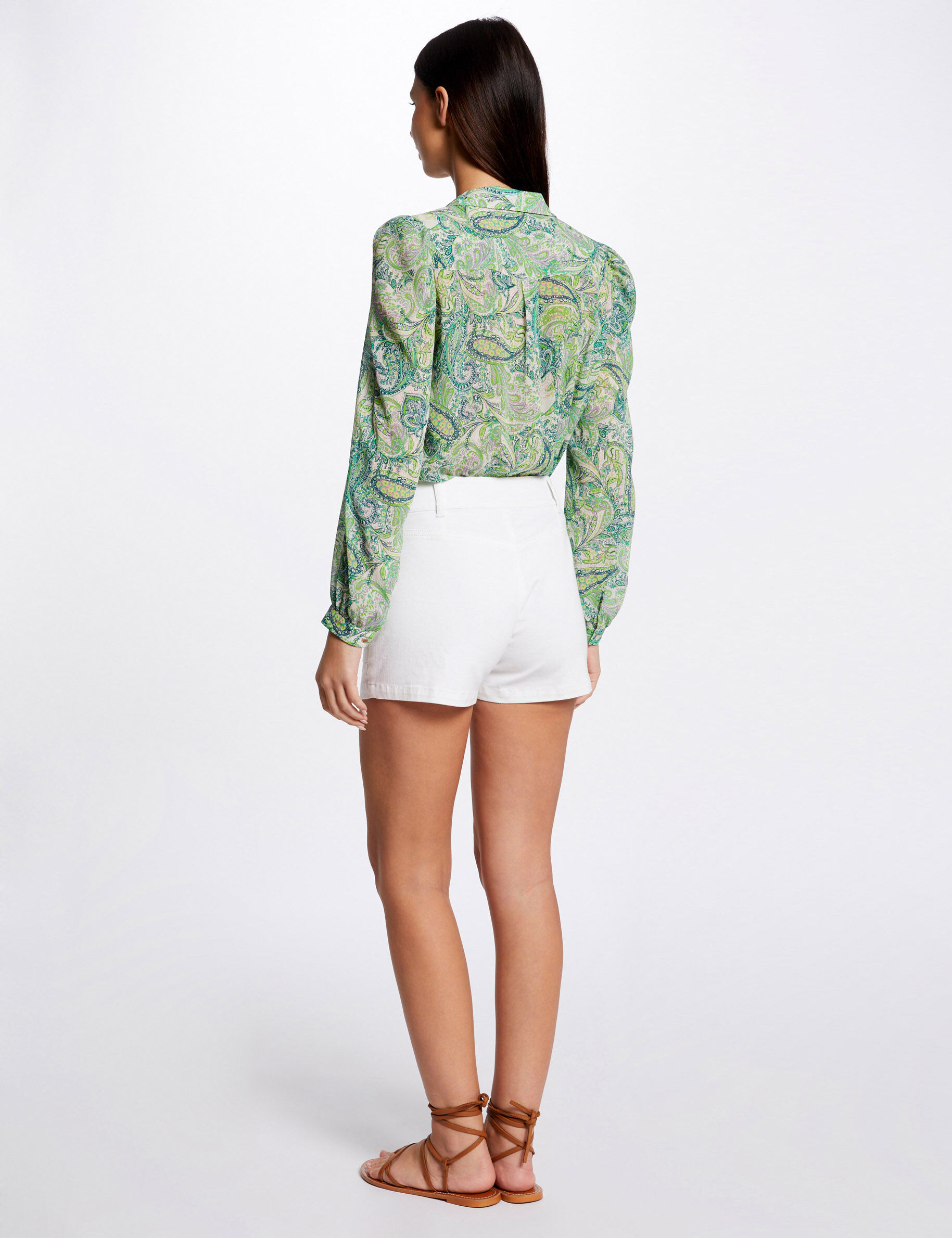 Chemise manches longues imprimée multico femme - multico