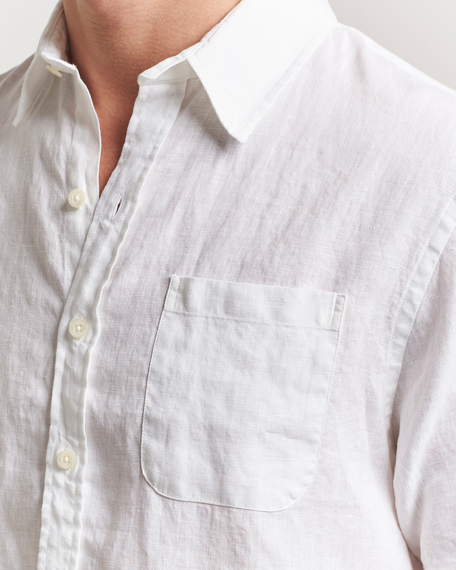 Colorful Standard Garment Dyed Linen Short Sleeve Shirt Optical White