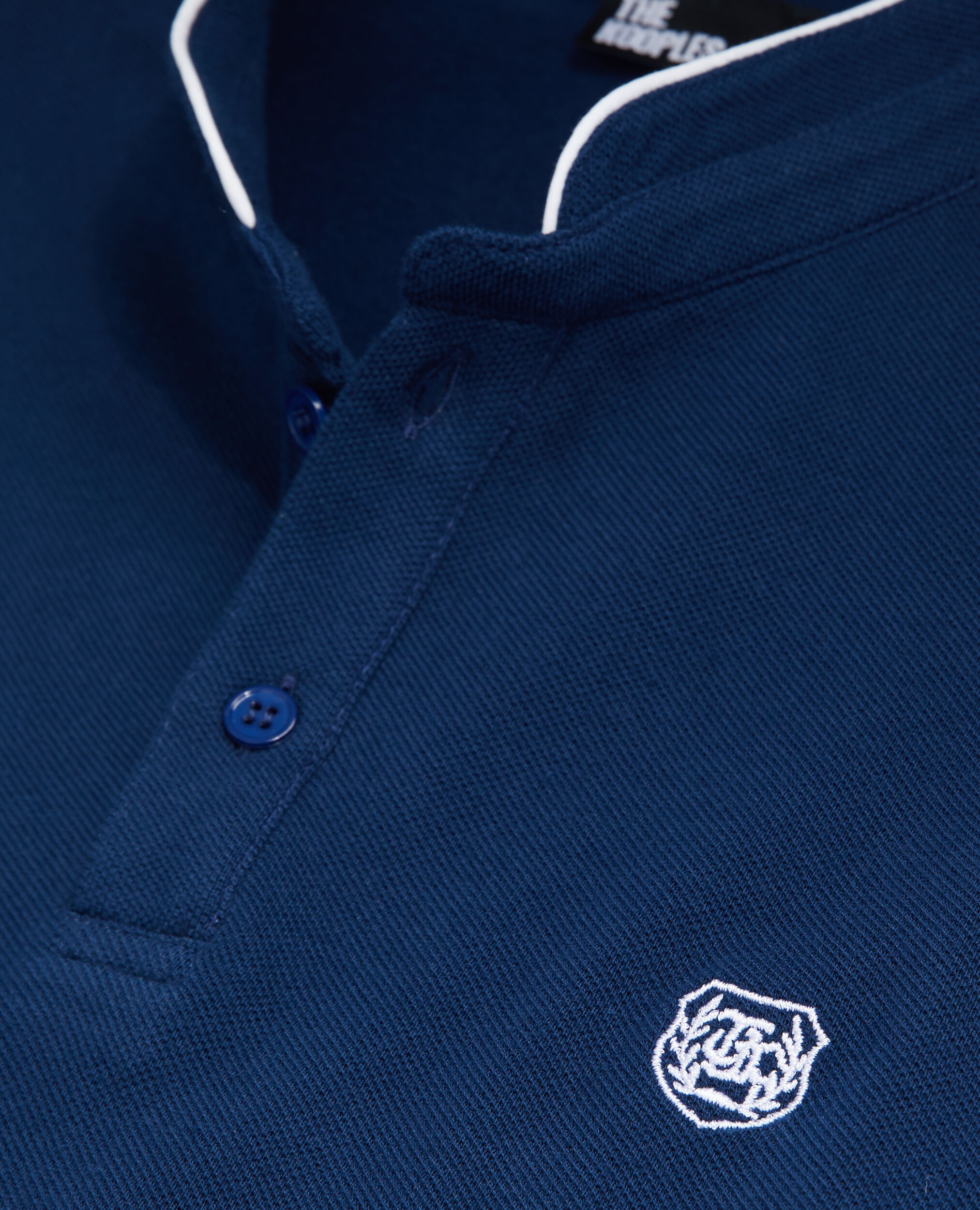 Polo col officier bleu marine