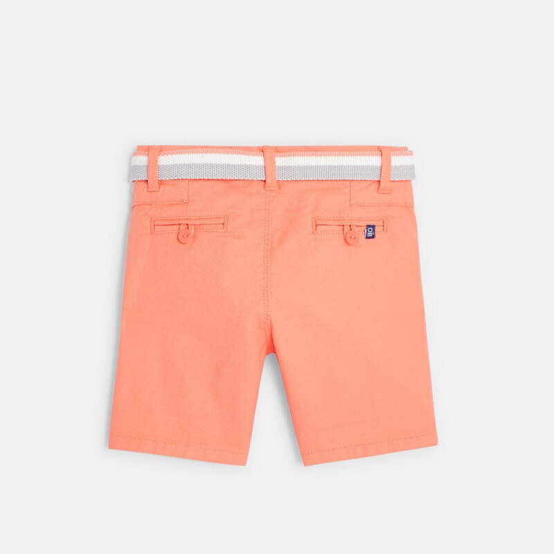 Short toile et ceinture orange bébé garçon Orange