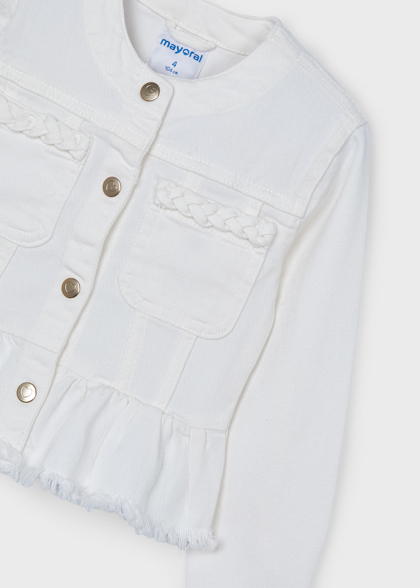 Jaqueta feminina Better Cotton com babados, Apple