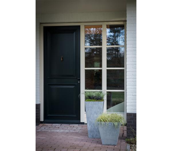 Artstone Kunststoff-Vase Ella, eckig, schwarz