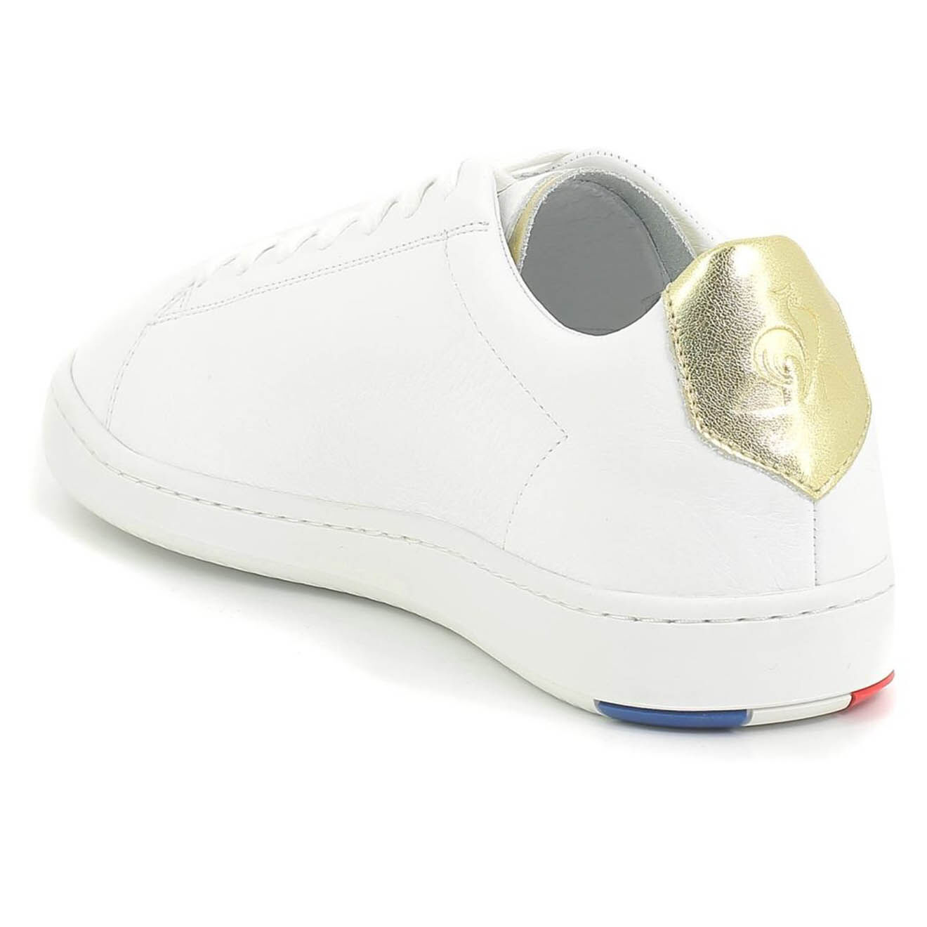 Le Coq Sportif Baskets en Cuir Blazon Made In France blanc/doré