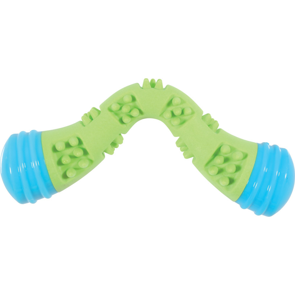 Jouet boomerang sunset 23 cm vert pour chien