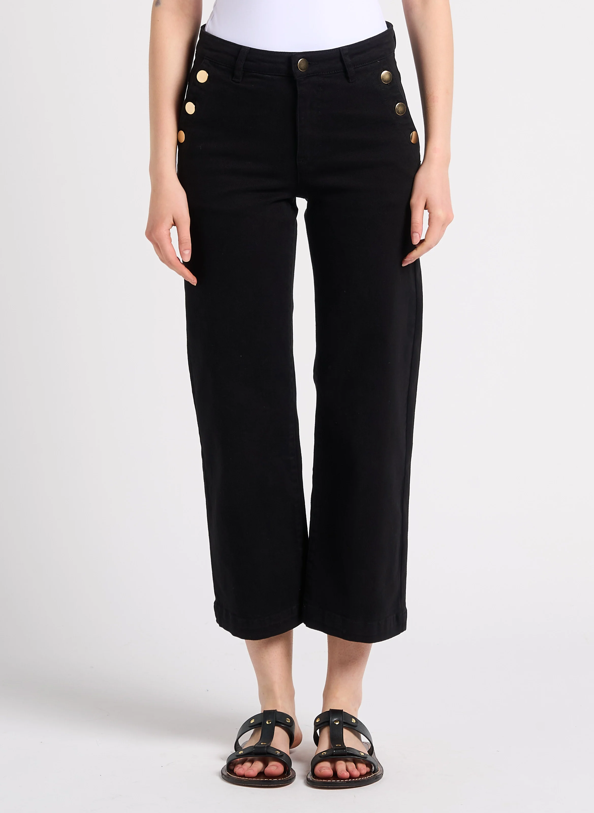 MOSS - Jean droit en coton stretch| Noir
