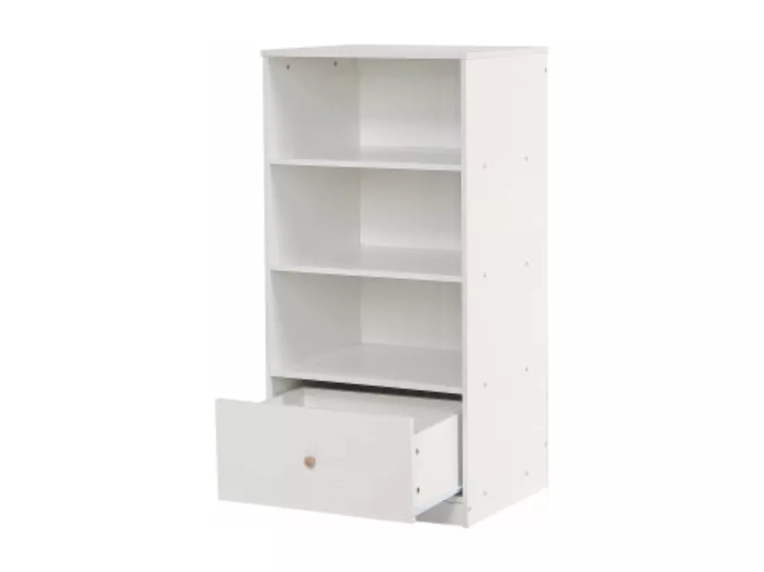Bibliothèque élégante blanche pour le salon,d60cm×h120cm