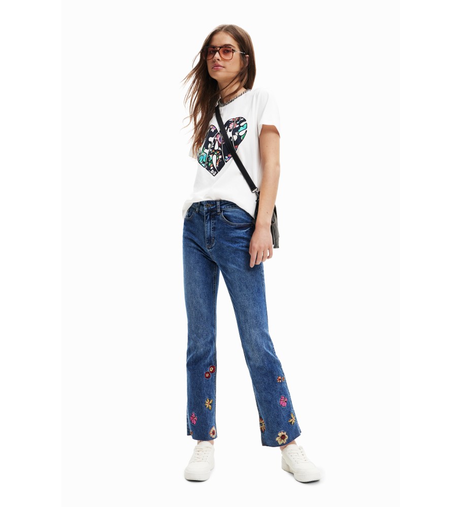 Camiseta Desigual Peace Heart, branca