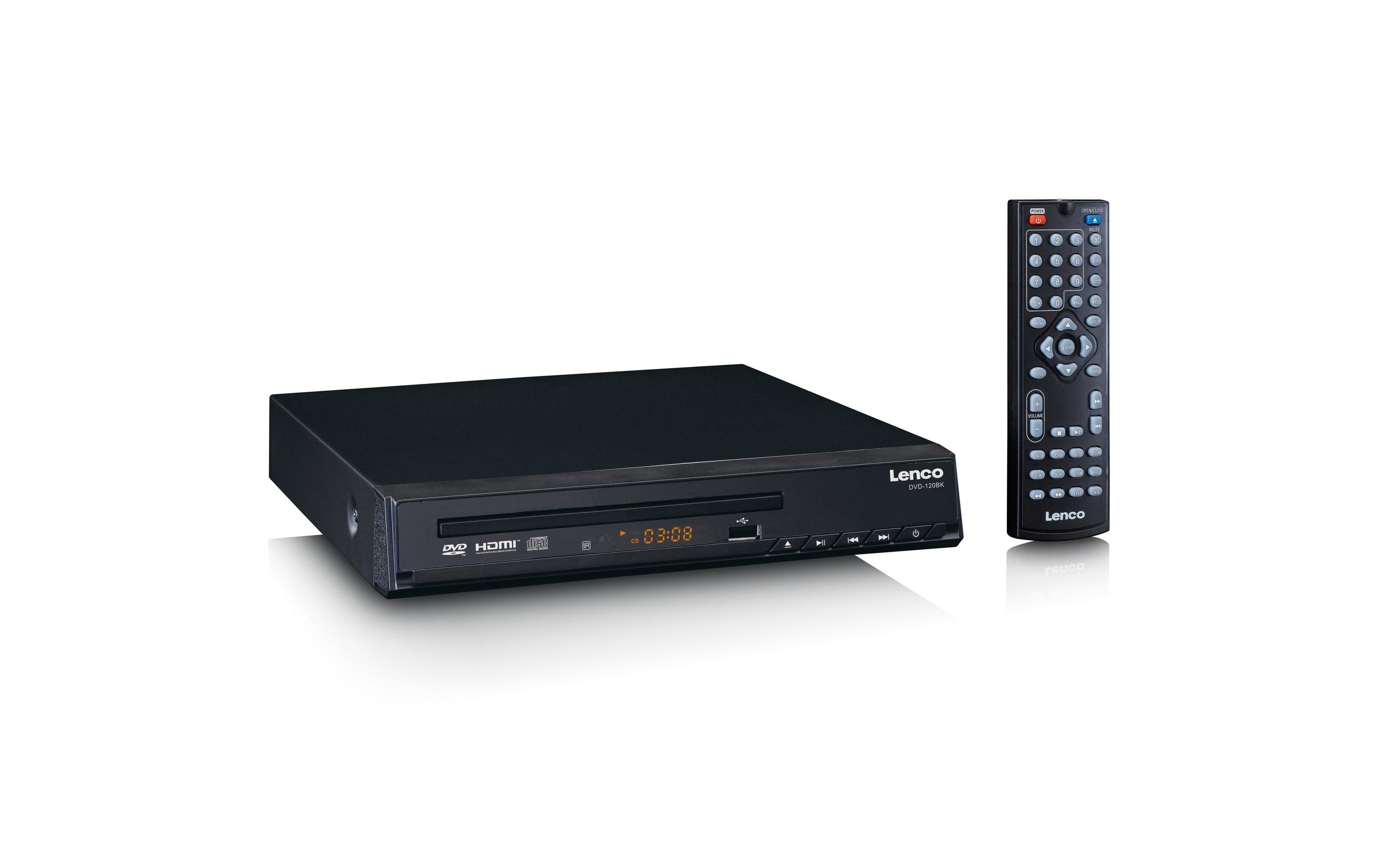 DVD-Player DVD-120 SchwarzDVD-Player mit HDMI- und SCART-Anschluss sowie Display und Fernbedienung