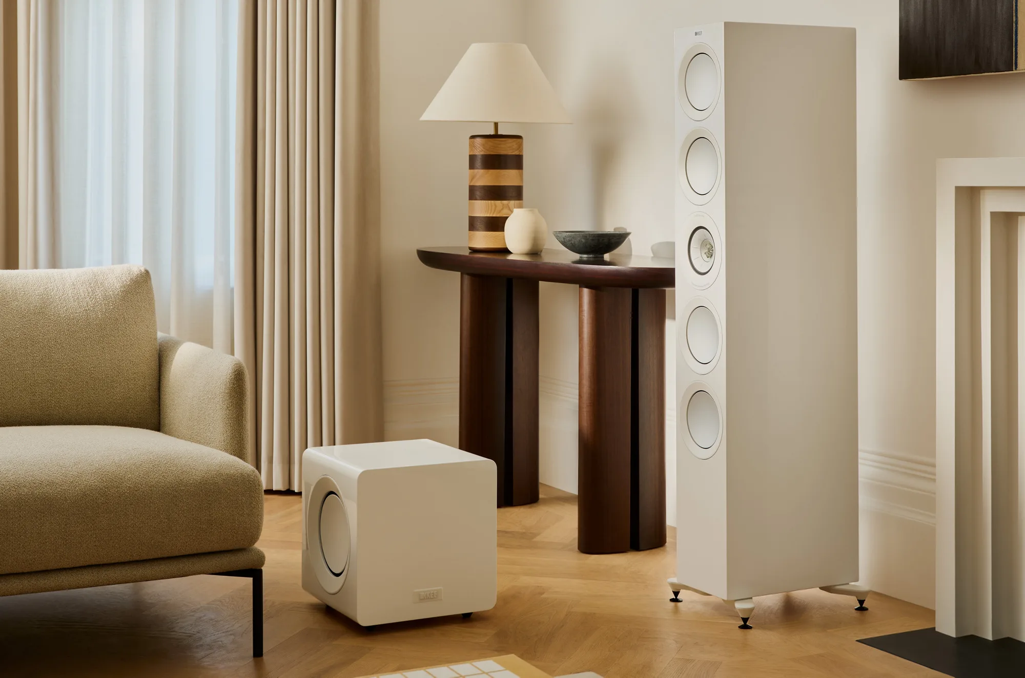 KEF KC 92 Blanc laqué Caissons de basses