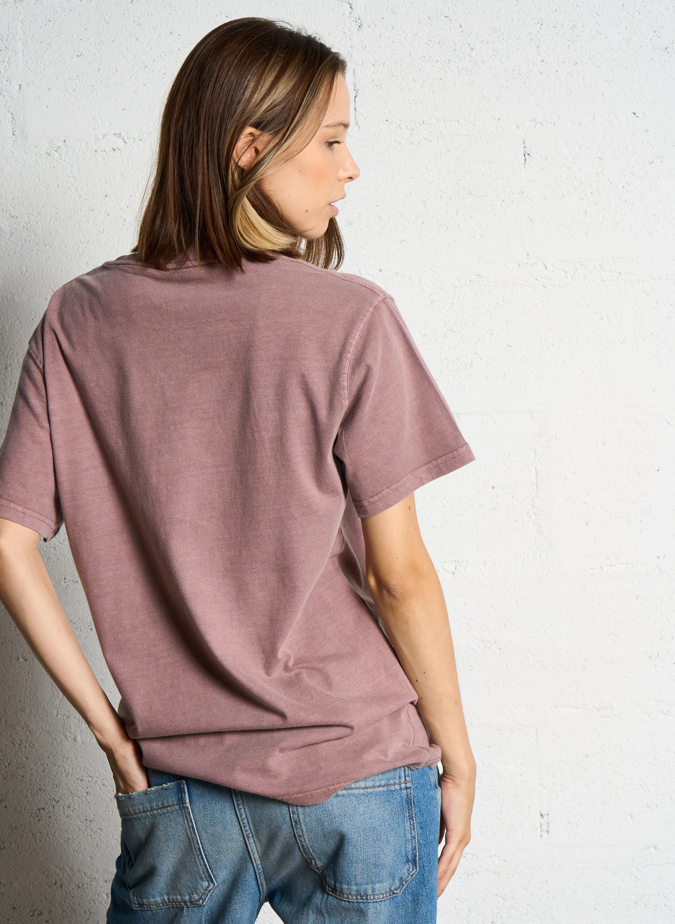 TRUCKER SOUVENIR - Tee-shirt droit col rond sérigraphié en coton| Rose