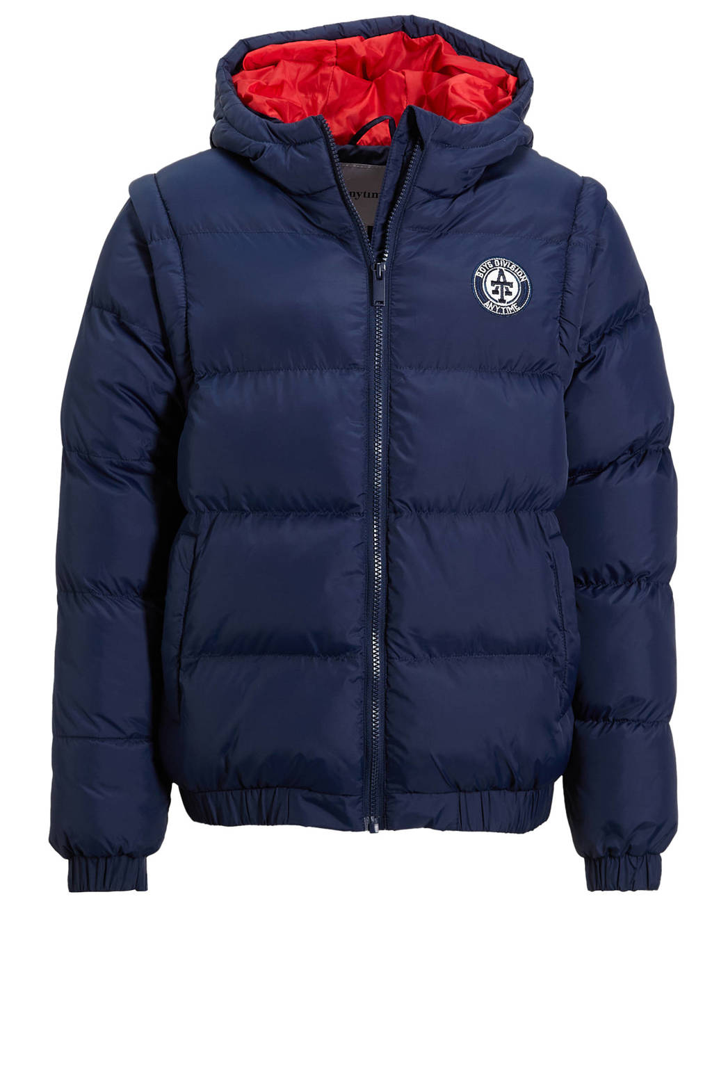 anytime 2 in 1 winterjas donkerblauw