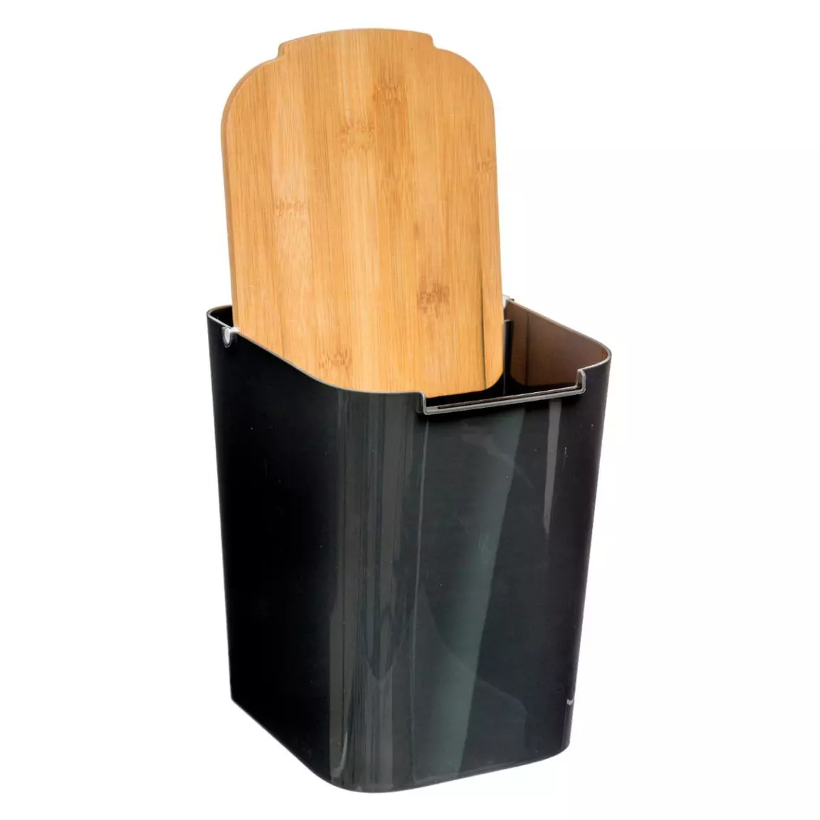 Poubelle en bambou (H24 cm) Baltik Noir