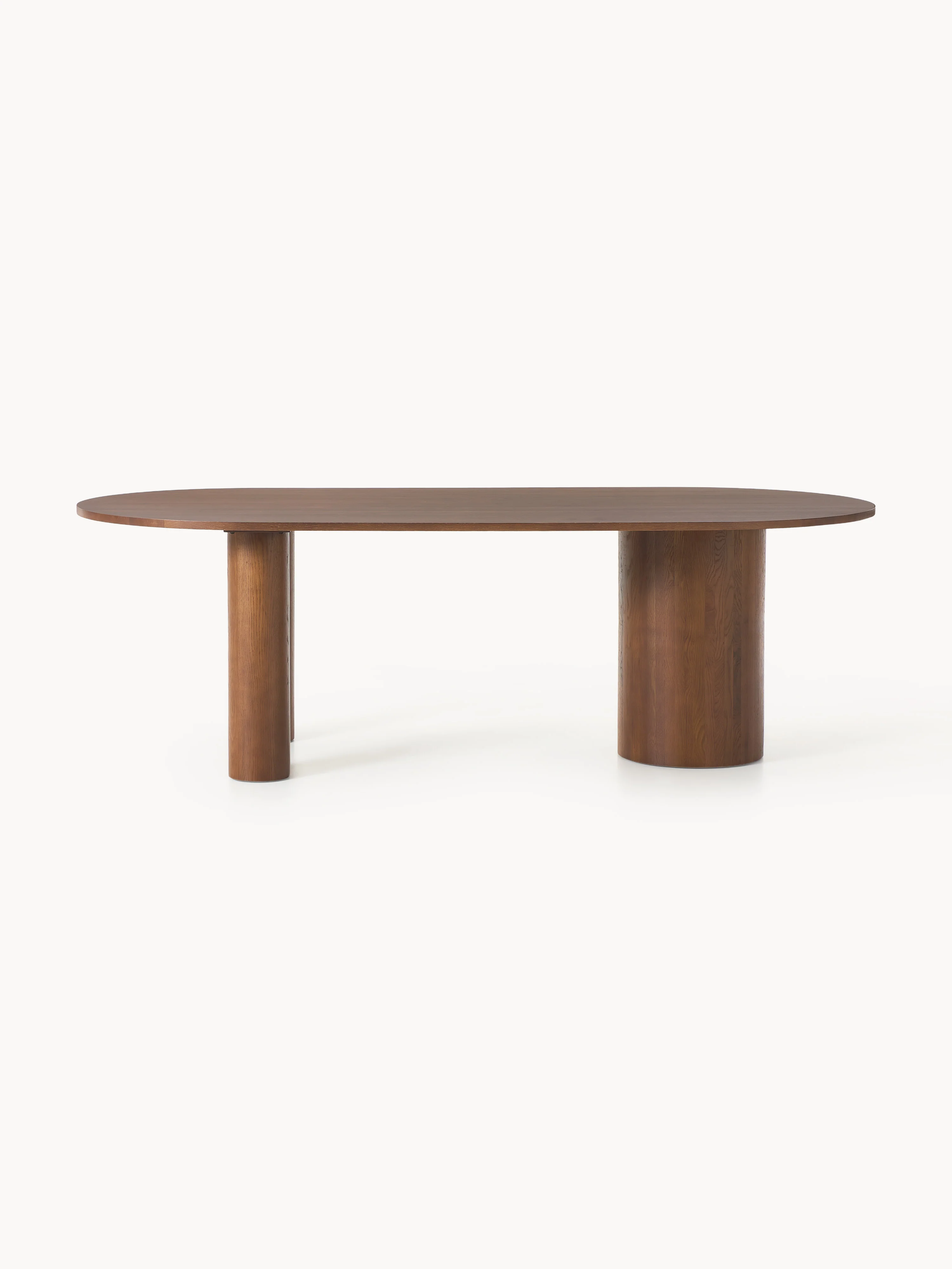 Ovale eettafel Dunia van eikenhout, in verschillende formaten