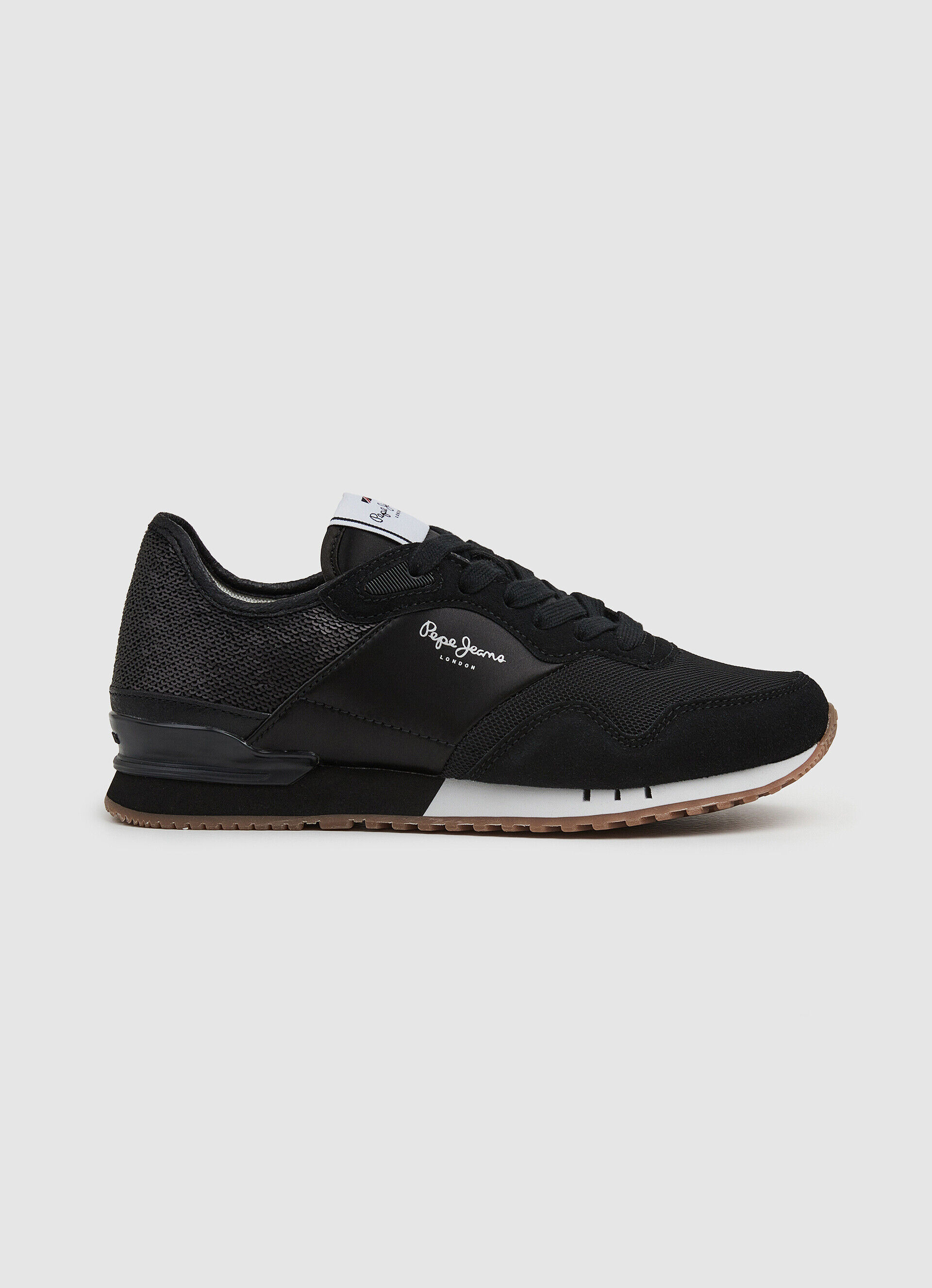 Tênis de corrida London Sequins - preto