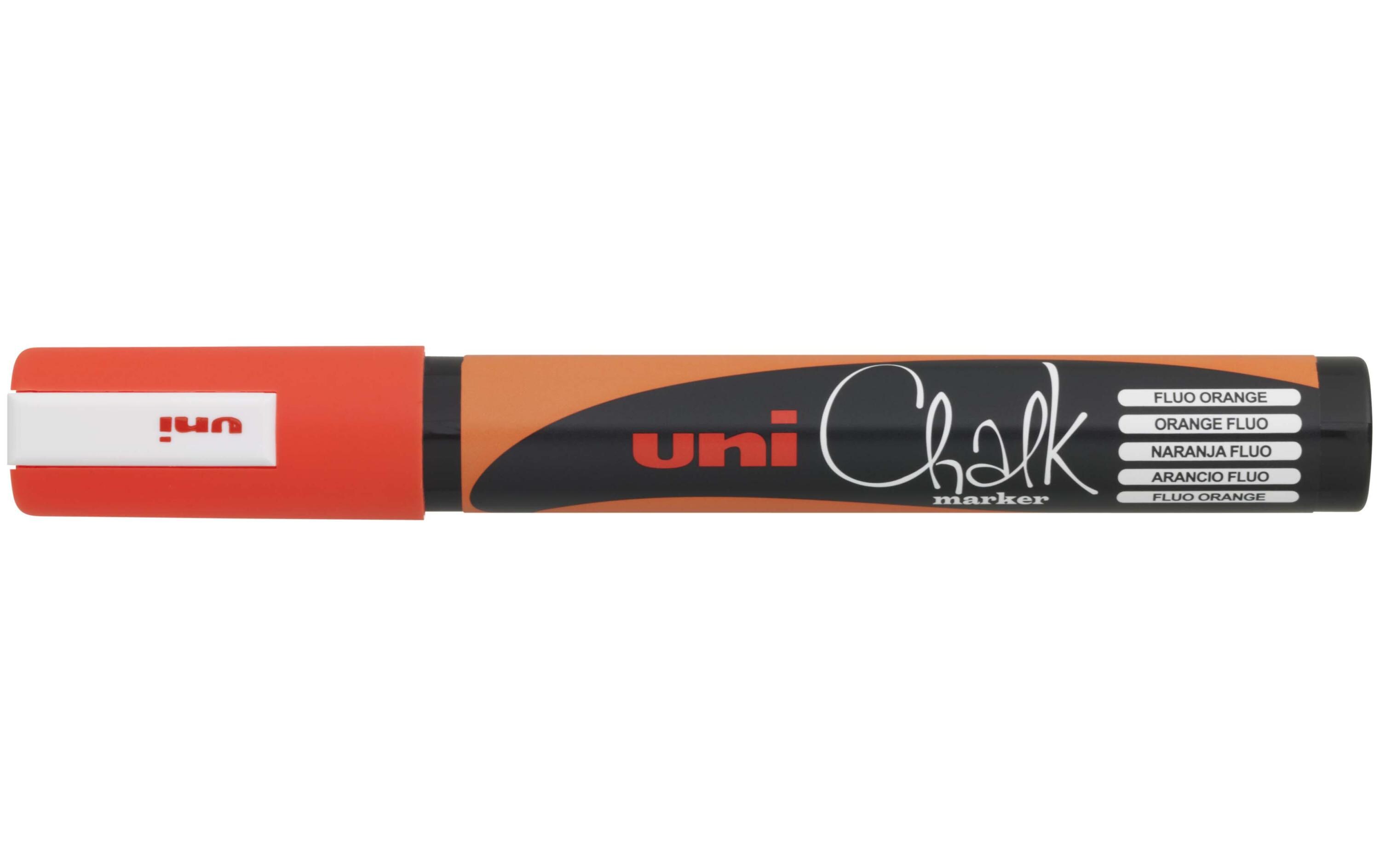 Kreidemarker Uni CHALK 1.8-2.5 mm Fluo OrangeOranger Kreidemarker