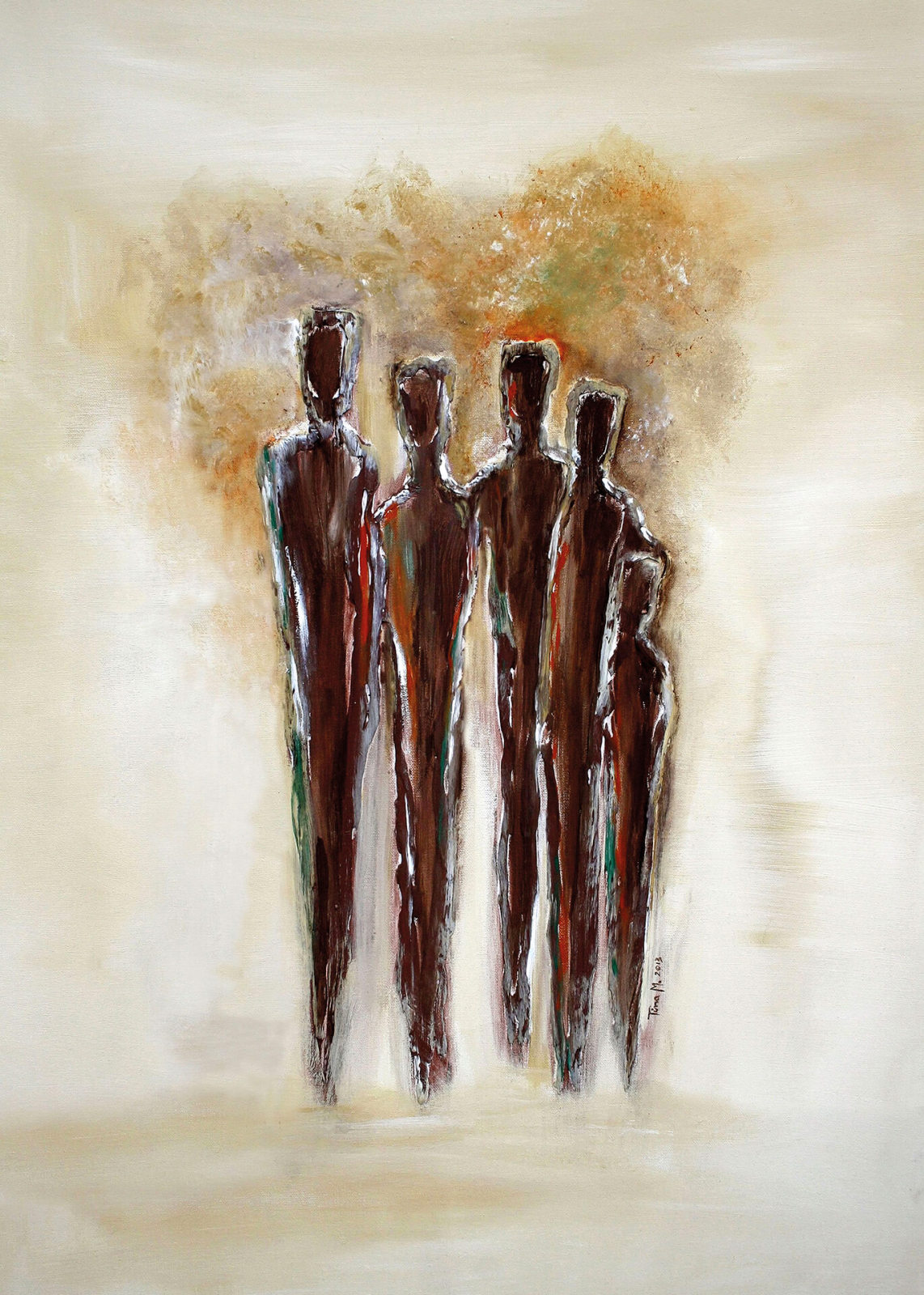 Leinwandbild PAAR 2 - rot - 50x70 cm